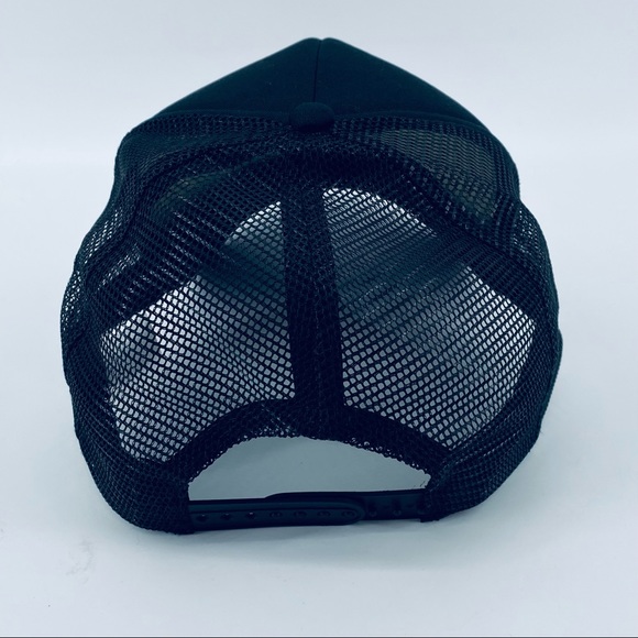 Hawaiian Headwear HANG LOOSE Hawaii Island Trucker Hat Black Yellow Mesh Snap - Picture 4 of 9